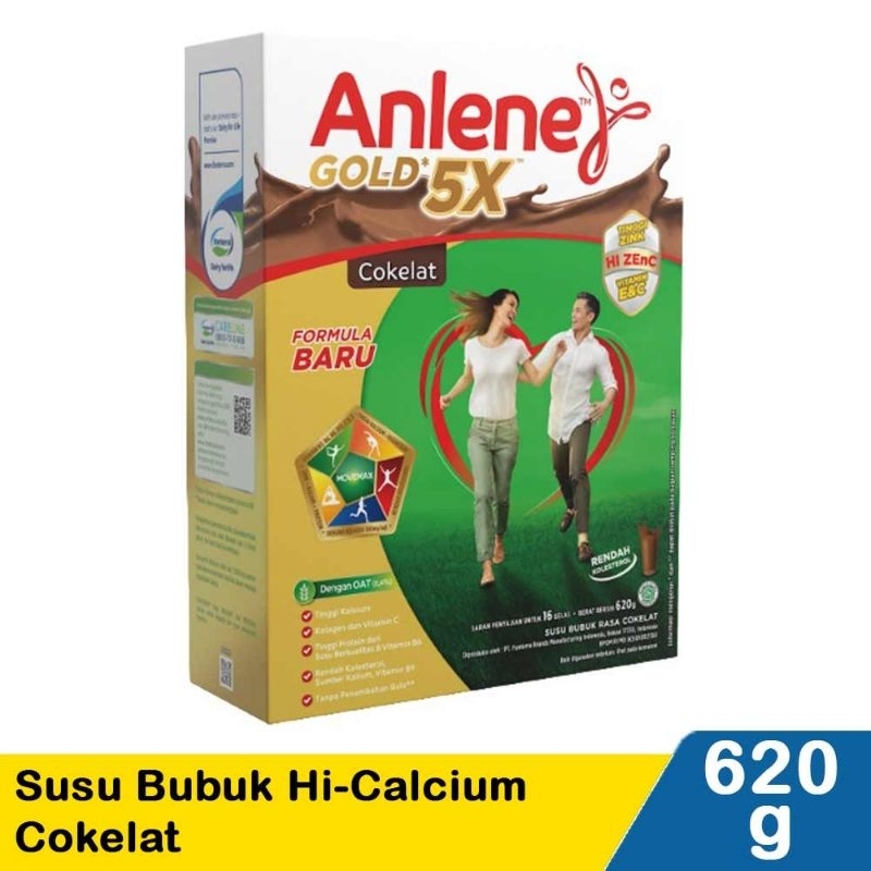 

Anlene Gold Plus 5X Hi-Calcium Coklat 620G