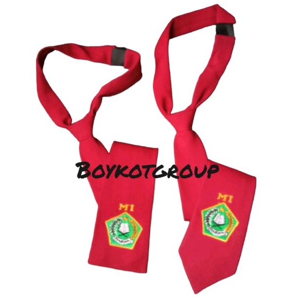 dasi mi bordir hijau perekat panjang full bordir dasi mi