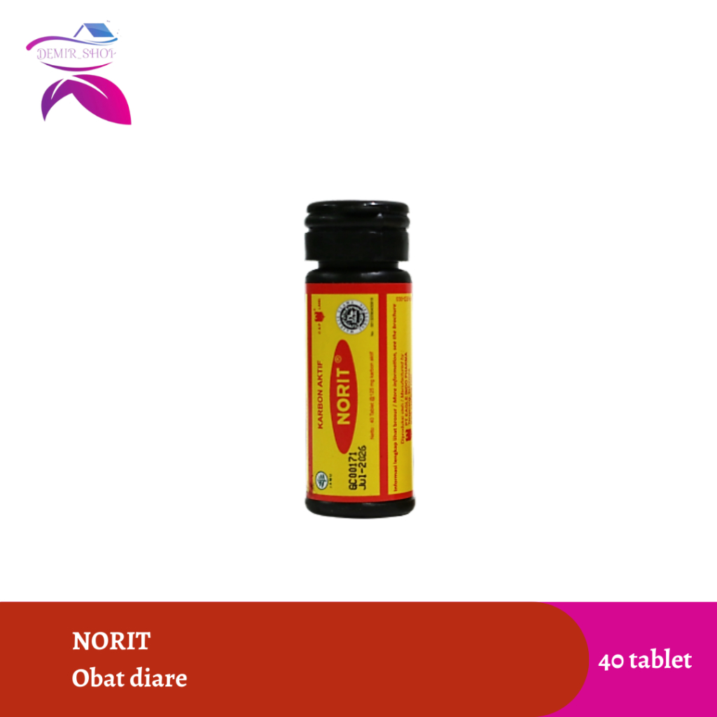 Norit Karbon Aktif Cap Lang Obat Diare 40 Tablet / Gangguan Pencernaan