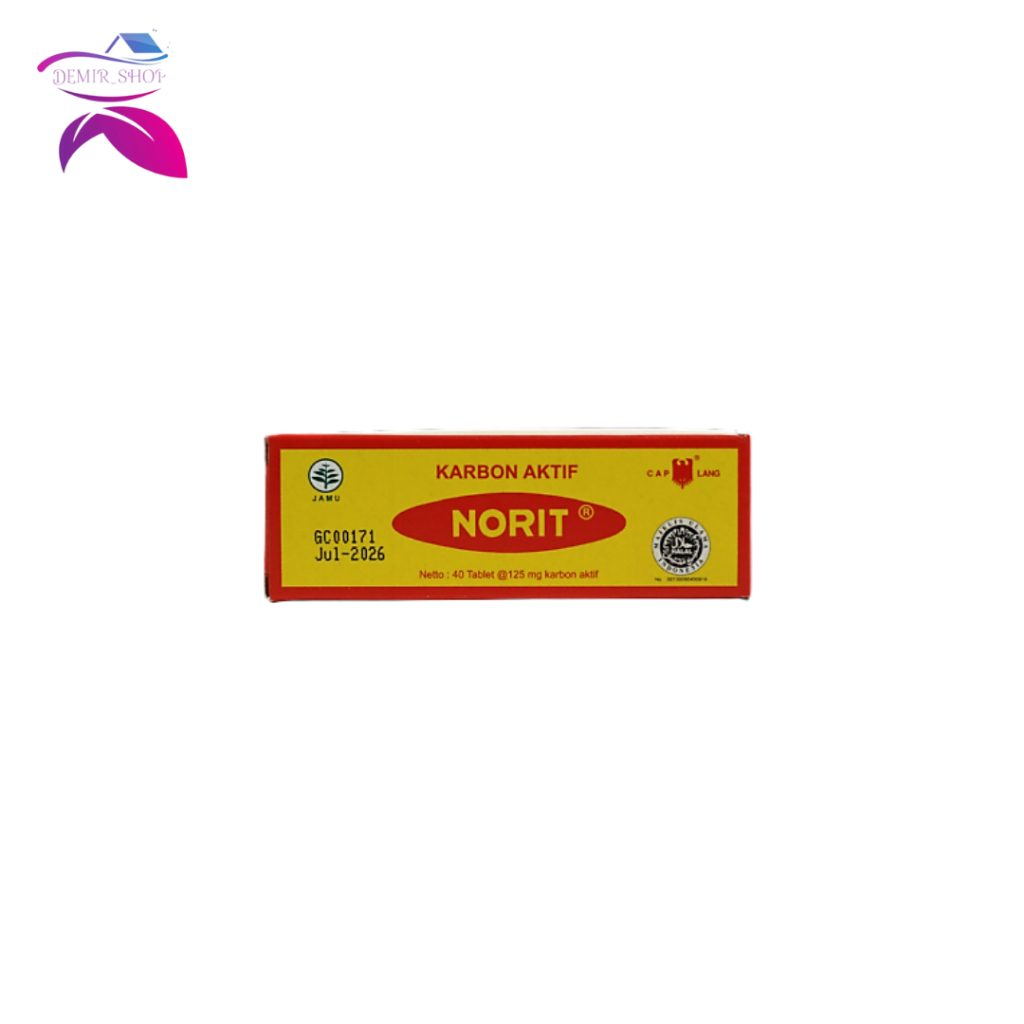 Norit Karbon Aktif Cap Lang Obat Diare 40 Tablet / Gangguan Pencernaan