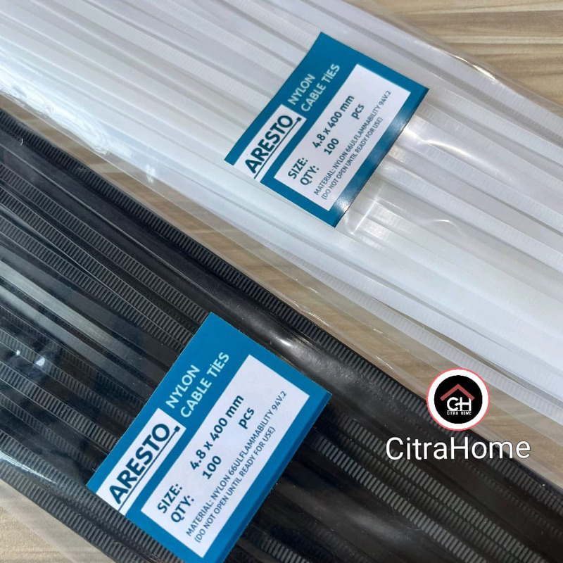 

H7Y Kabel Ties Aresto 4,8x400mm Putih & Hitam (100pcs)