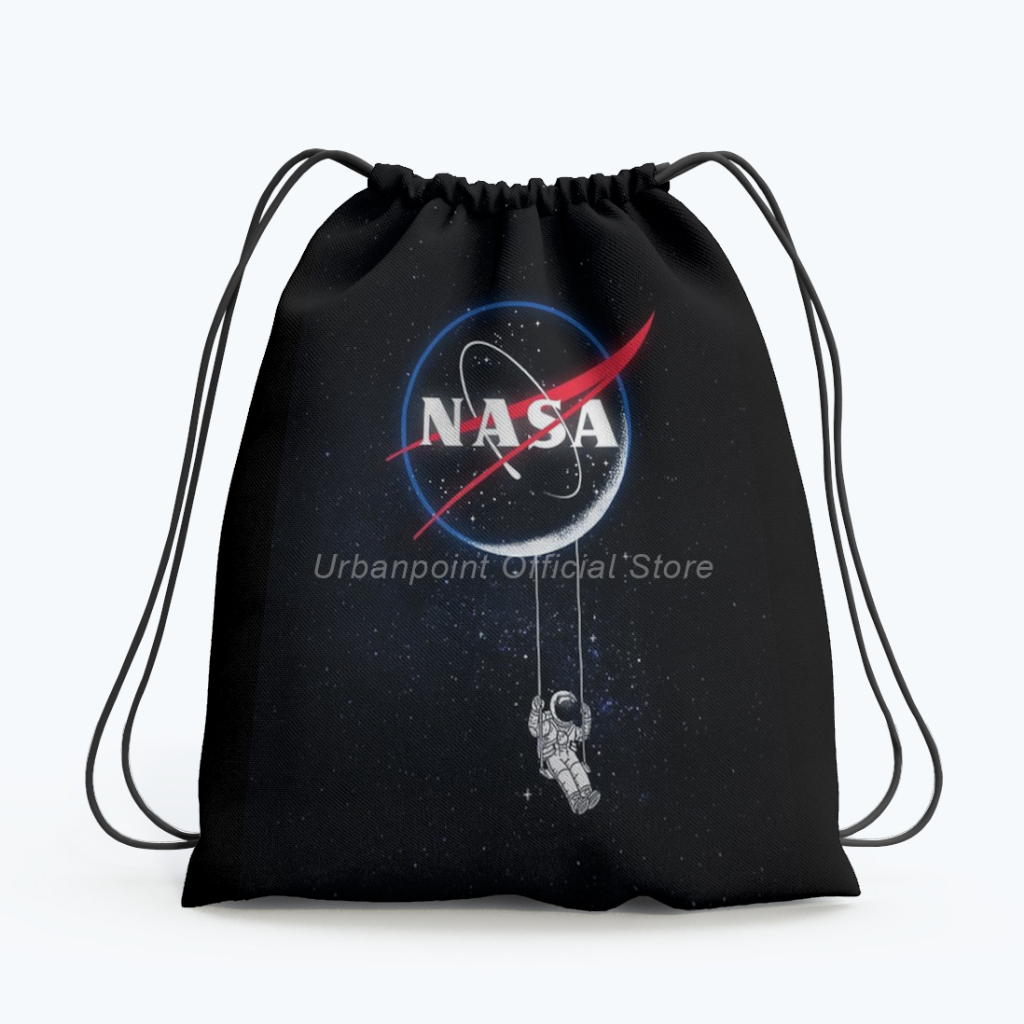 Tas Serut Sekolah NASA Gymsack String Bag Pria Wanita Multifungsi