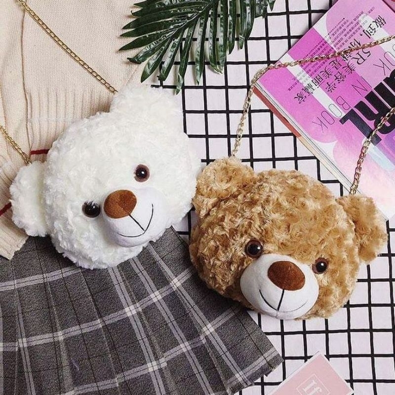 tas boneka beruang selempang