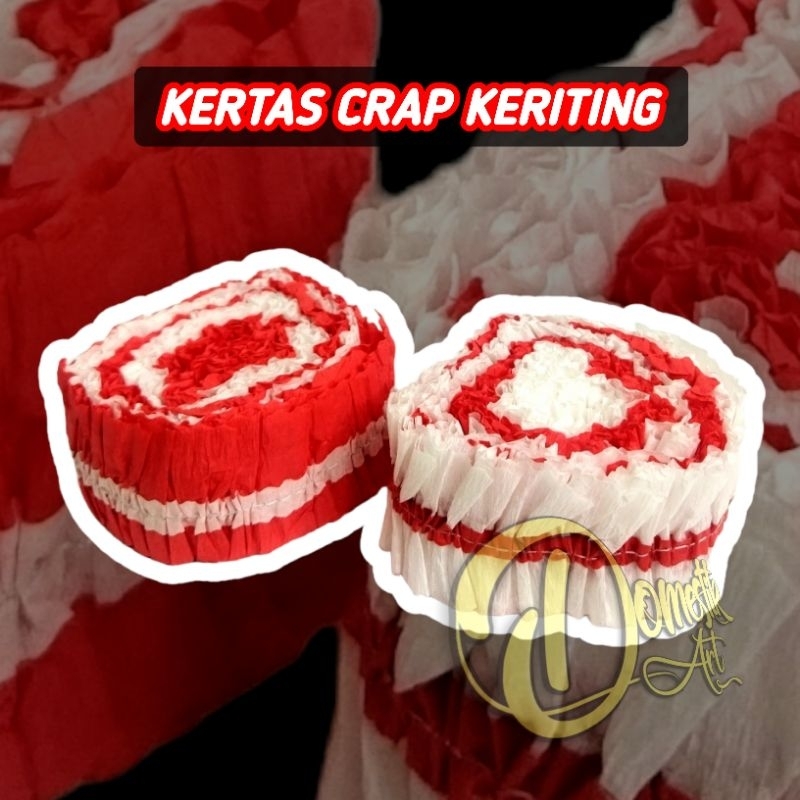 

Kertas krep serut merah putih / hiasan 17 agustus / HUT RI / krep serut kertas dekorasi hiasan HUT