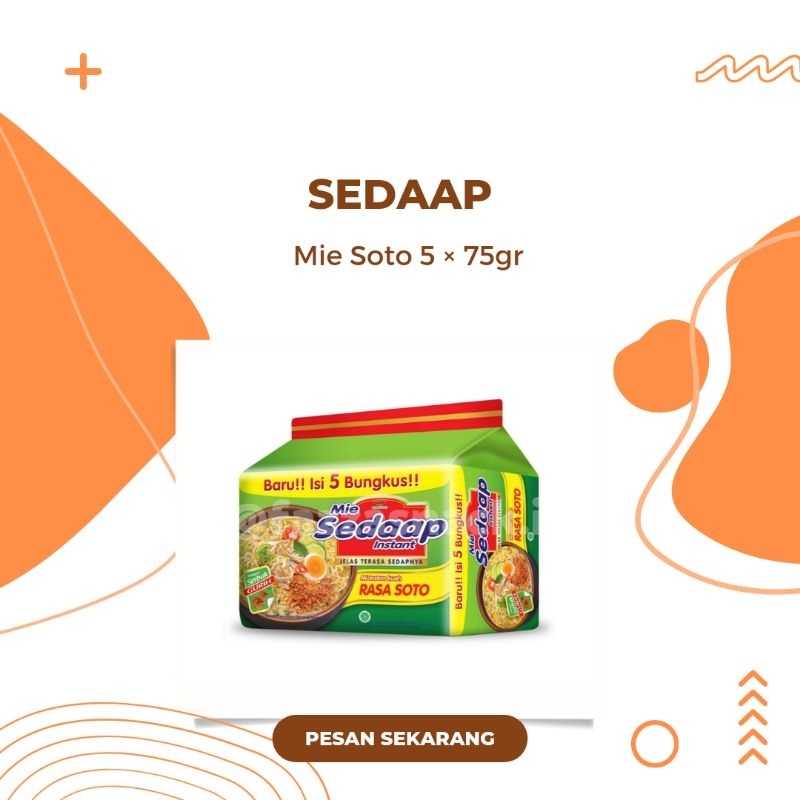 

Sedaap Mie Instant Soto 5 x 75 gr