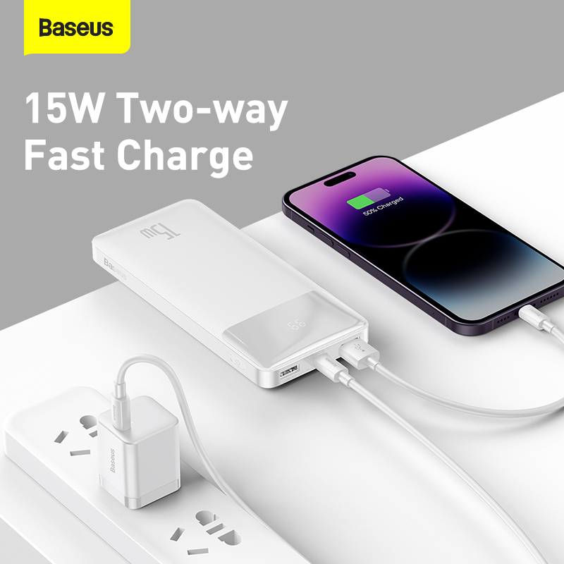 Baseus Power Bank 10000mAh Digital Display 15W PD QC Dual Output