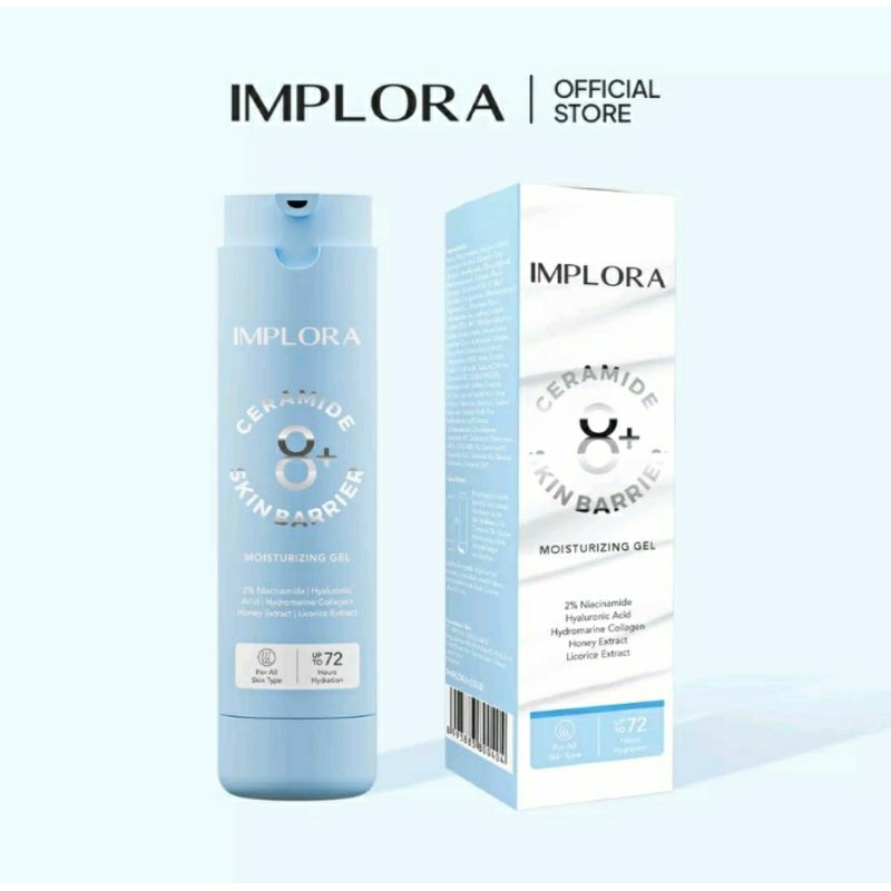 IMPLORA 8+ CERAMIDE SKIN BARRIER MOISTURIZING GEL FULL SIZE 50ML / REFILL 50ML