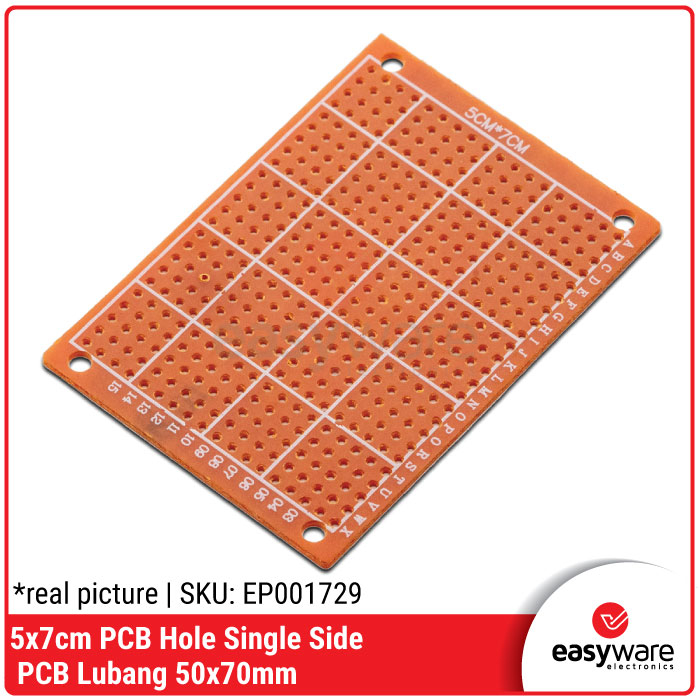 PCB hole single side 5x7cm PCB Dot Matrix 5x7cm PCB Lubang 5x7cm