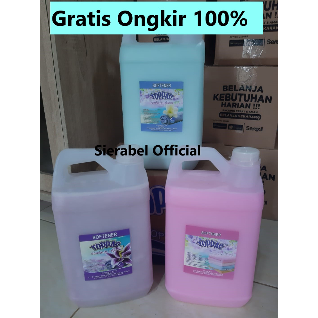 Pewangi dan Pelembut Pakaian SOFTENER TOPPAS 5 Liter