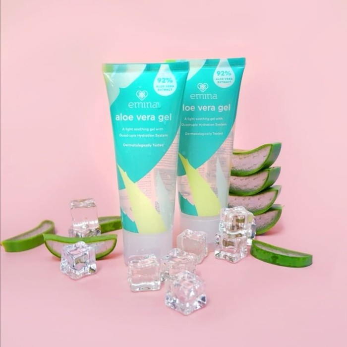 MFI - Emina Aloe Vera Gel | Pelembab Kulit Atasi Iritasi Tanpa Rasa Lengket | Netto 60 ML