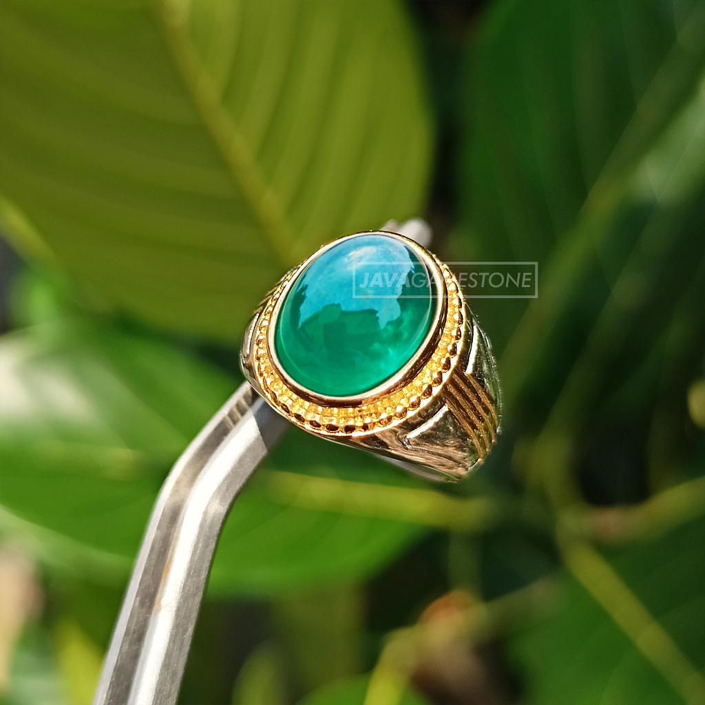 Cincin Batu Permata ZAMRUD / EMERALD Zambia ASLI