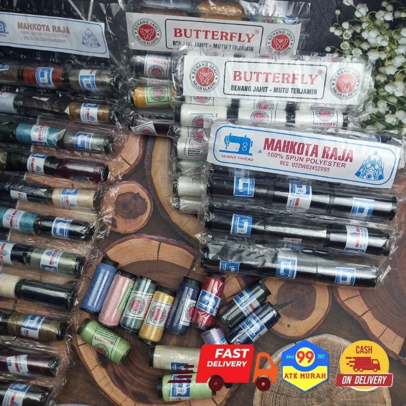 Benang BUTTERFLY-Mahkota Raja 36pcs/Benang Jahit/Alat Menjahit/Benang Sintetis