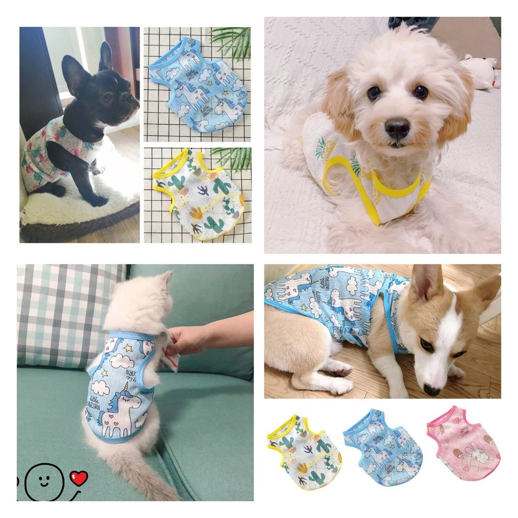 Baju kucing / Dress Gaun/ T-shirt Kaos / Clothes Pakaian Anjing Kucing