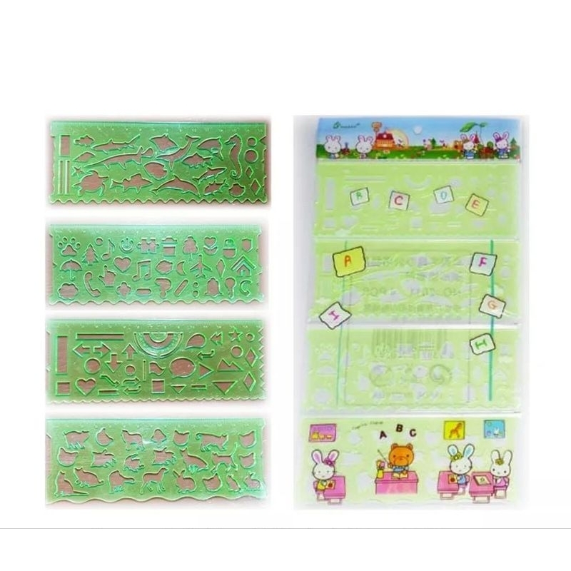 

Penggaris sablon rabbit 1 papan isi 4 rol sablon