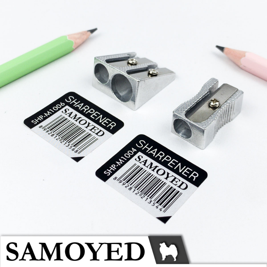 

Rautan / Serutan Pensil 1 / 2 Lubang / Double / Dual Holes Metal Pencil Sharpener Samoyed SHP-M