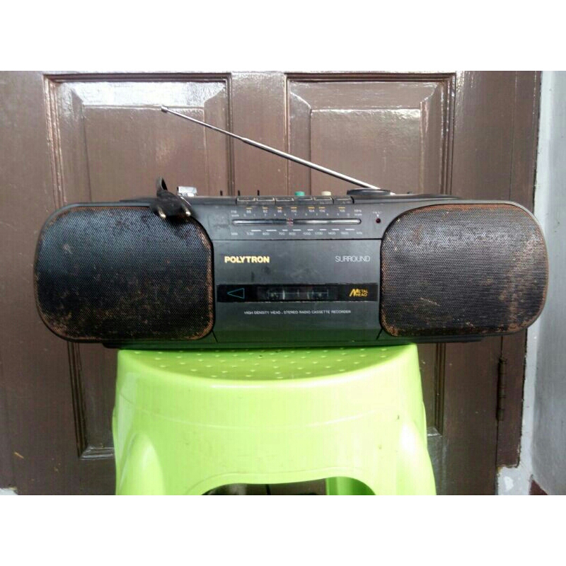Tape radio jadul lawas minicompo Polytron PSC