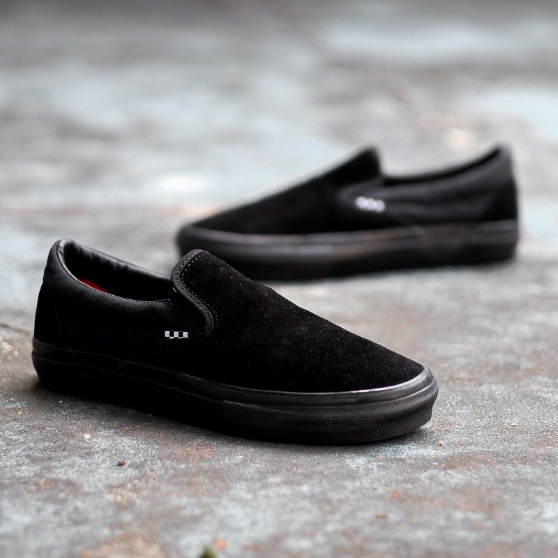 Vans Slip on Skate Pro Skateboarding Black/Black Original 100% Guarantee BNIB