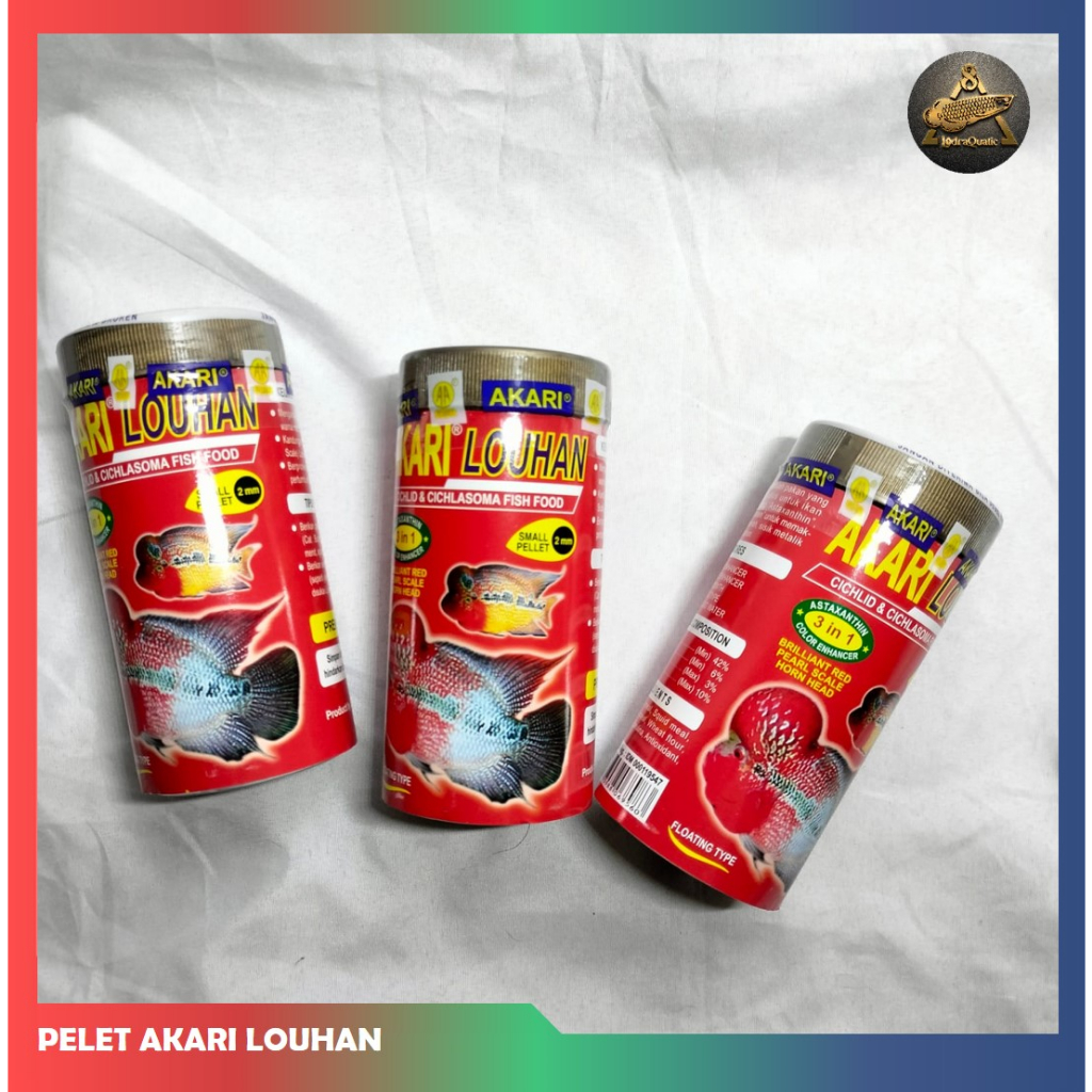 PELET AKARI LOUHAN ASTAXANTHIN COLOUR BOOSTER AKARI SPIRULINA PELET IKAN HIAS PELET LOUHAN PELET IKAN PREDATOR PELET IKAN IKAN HIAS