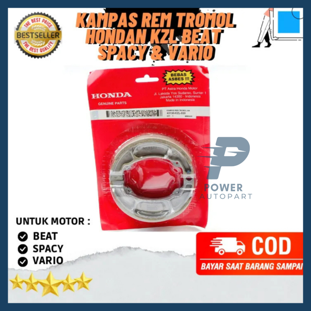 ORI KAMPAS REM TROMOL BELAKANG UNTUK SEMUA MOTOR MATIC HONDA KUALITAS ORIGINAL - KZL