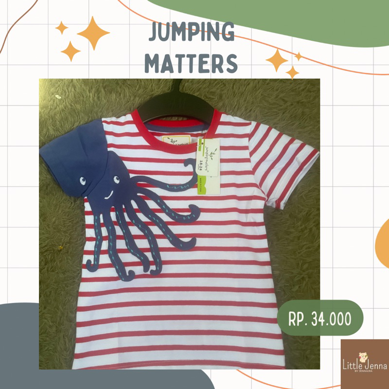 Kaos anak branded sisa eksport brand jumping matters
