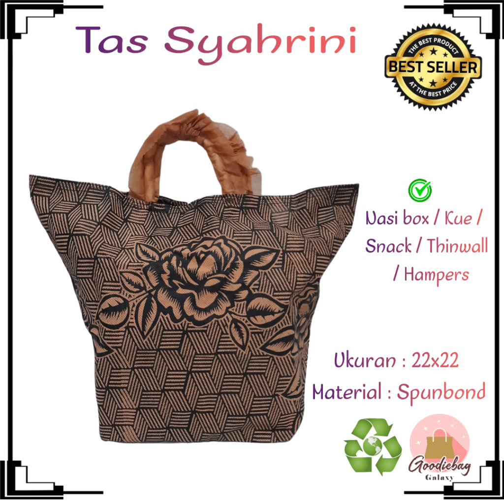 

Tas hajatan syahrini batik spunbond kotak nasi 22x22 tas syukuran selamatan berkat hitam murah