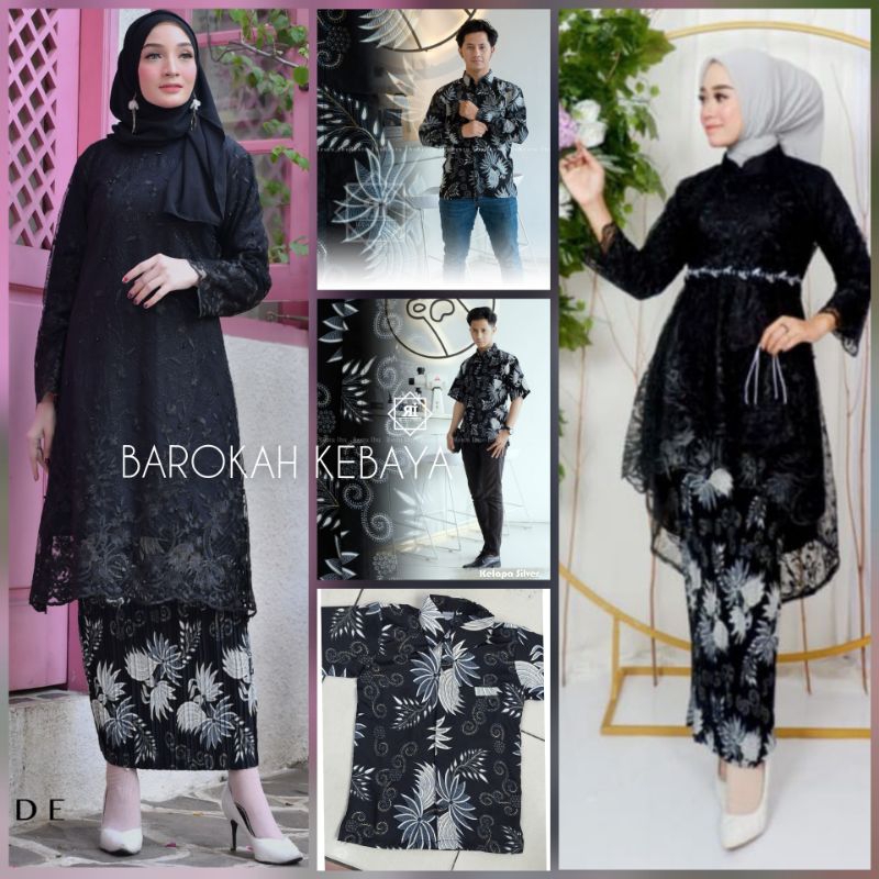 KEBAYA HITAM / KEBAYA HITAM COUPLE BATIK / KEBAYA TUNIK