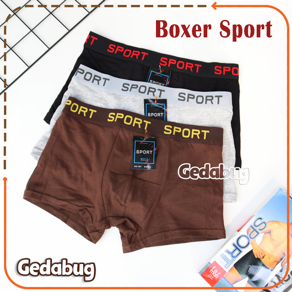 CD Pria Boxer Pria Sport / Celana Boxer Pria Dewasa | Gedabug