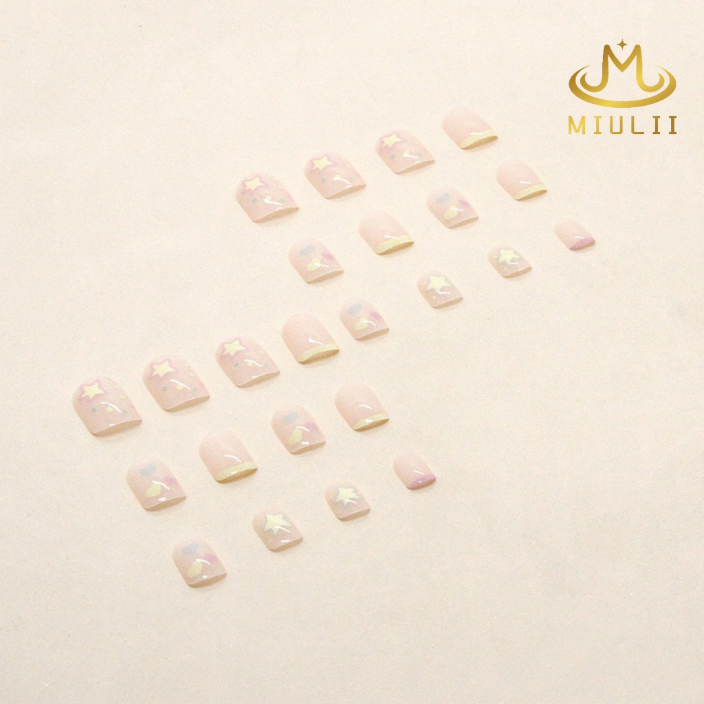 MIULII / KUKU PALSU A0761  / 24PCS / 3D / NAIL ART / PREMIUM / CUTE / FREE LEM JELLY / KUTEK