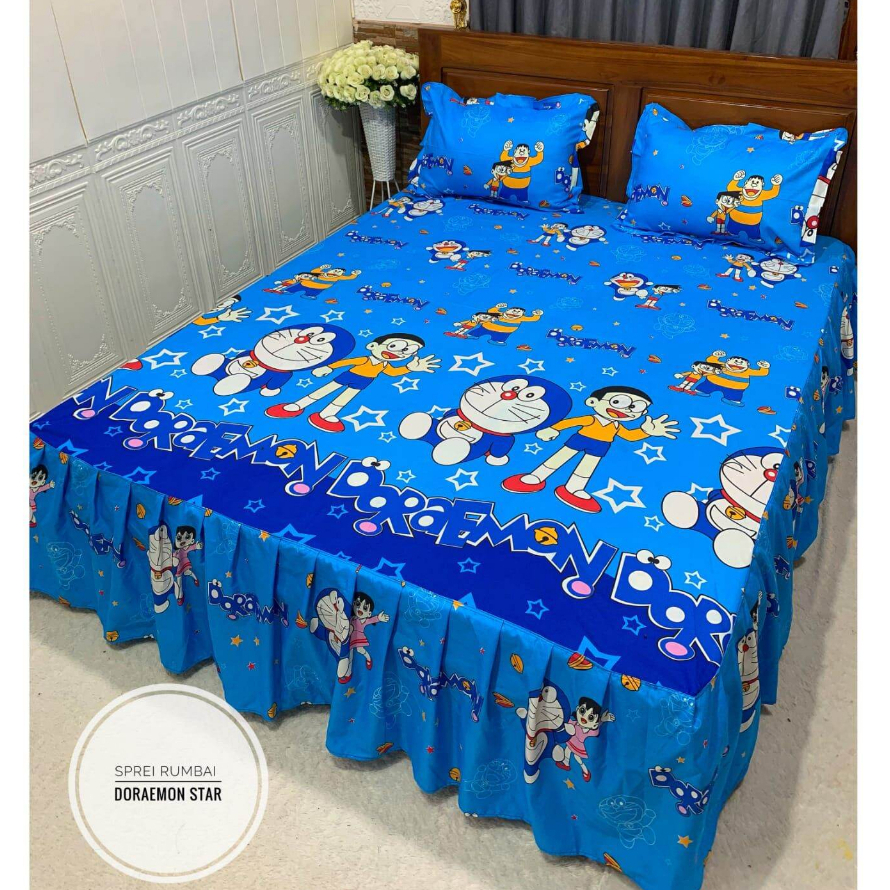 Sprei Rumbai Motif Rainbouw Ukuran 180x200 Free Sarung Bantal Sarung Guling