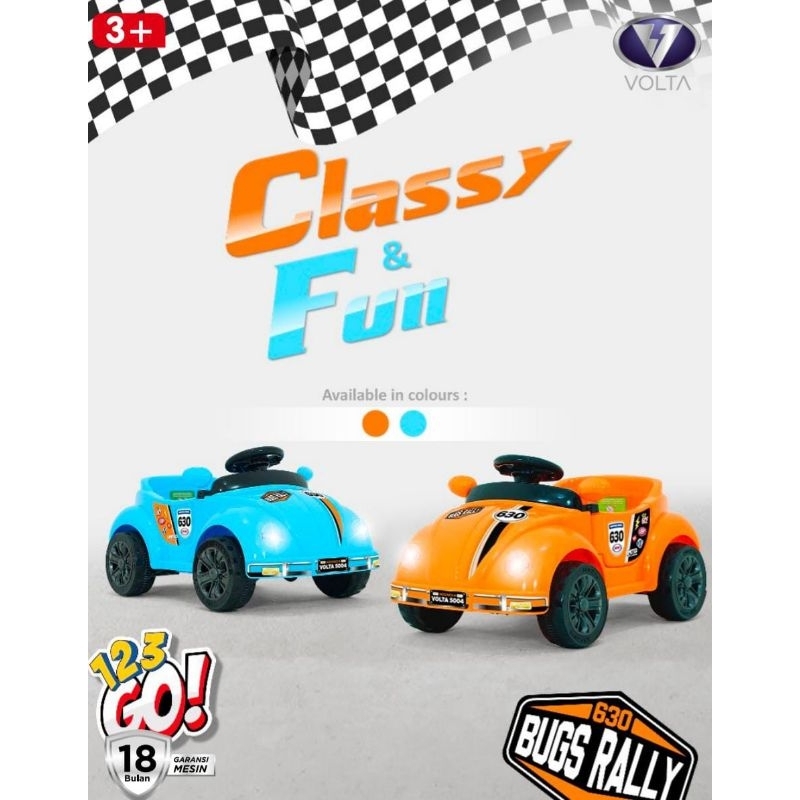 READY MOBIL AKI CLACCY &amp; FUN VOLTA 5004/MAINAN ANAK MOBIL