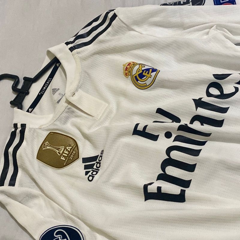 Jersey Second Original Real Madrid 2018/19 Full Patch UCL Original