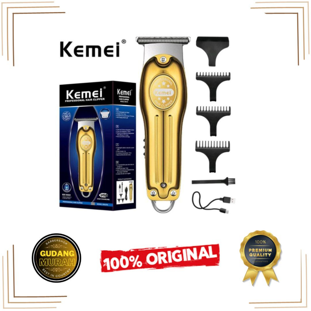 Kemei KM 679 Gold Original Hair Clipper Detailer  Trimmer