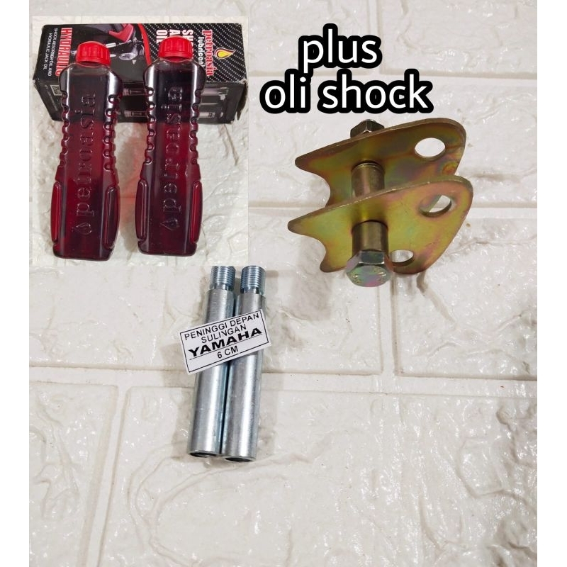 Paket Peninggi Shock Depan DAN Belakang + oli shock MX old MX new MX king 6-8-10 cm