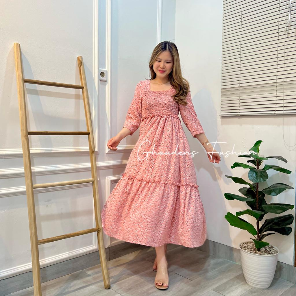 Ghaudens - Long Dress Ruffle Flowy Pastel 3011-11