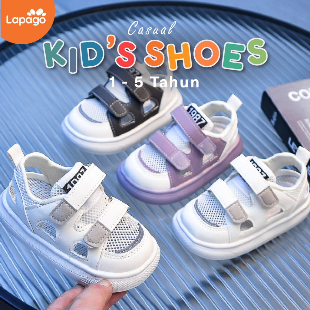 LAPAGO - Sepatu Sneaker Casual Anak Laki Laki Perempuan Import Usia 1 - 5 Tahun Type MGI