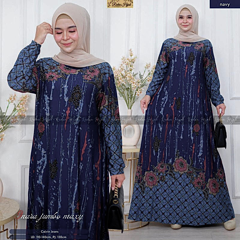 Inara Maxy - Gamis Wanita Jumbo LD110-125 Calvin Jeans / 023-7482