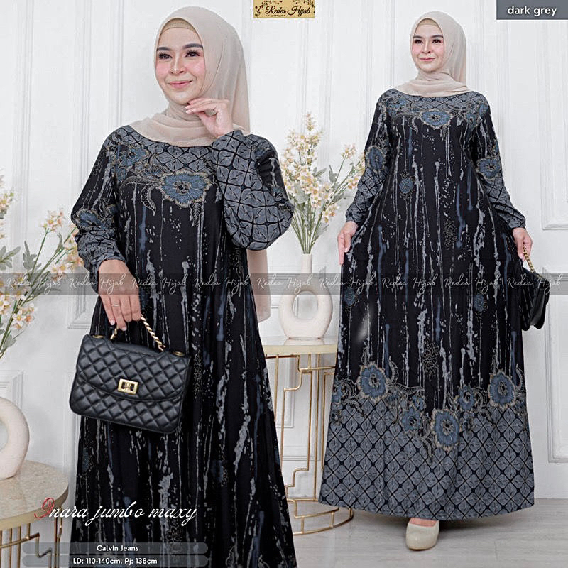 Inara Maxy - Gamis Wanita Jumbo LD110-125 Calvin Jeans / 023-7482