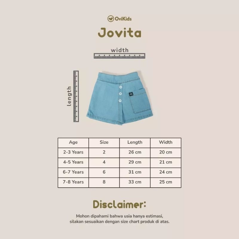 OVI KIDS - JOVITA OVIKIDS - ROK ANAK - ROK CELANA ANAK - SKORT ANAK