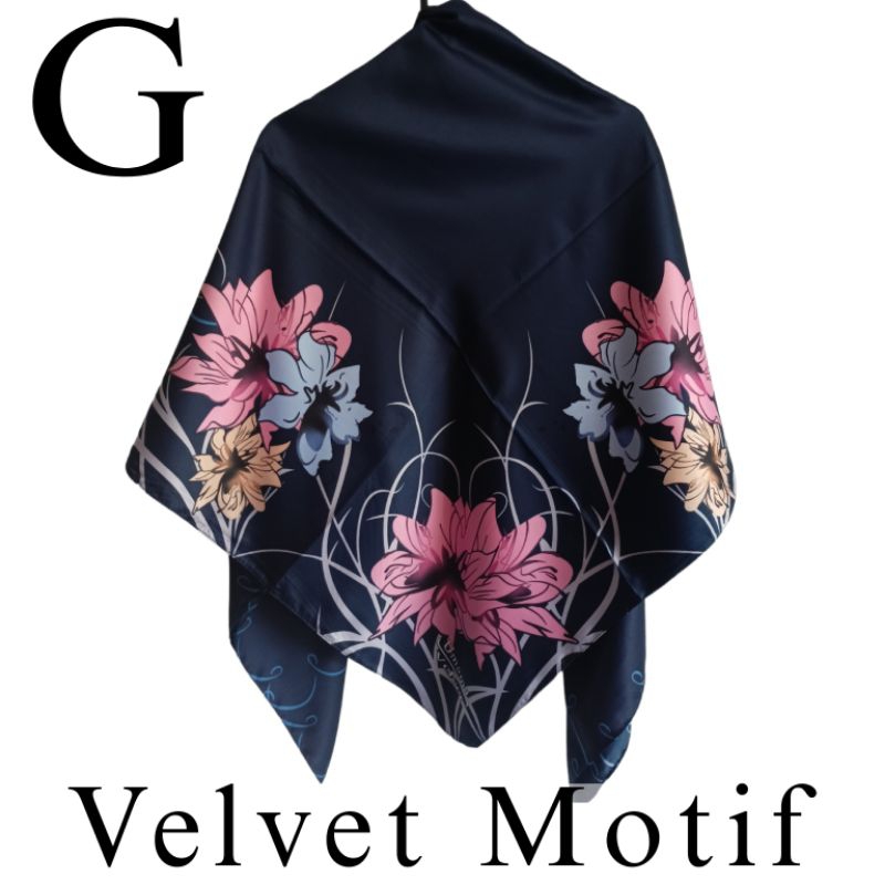 HIJAB / JILBAB / SCARF UMAMA VELVET MOTIF G | Oleh-oleh haji dan umroh