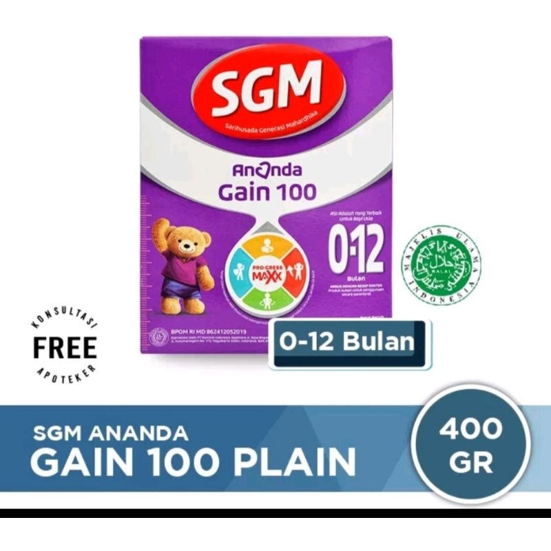 SGM Ananda gain 100 0-12  Bulan 400 gram