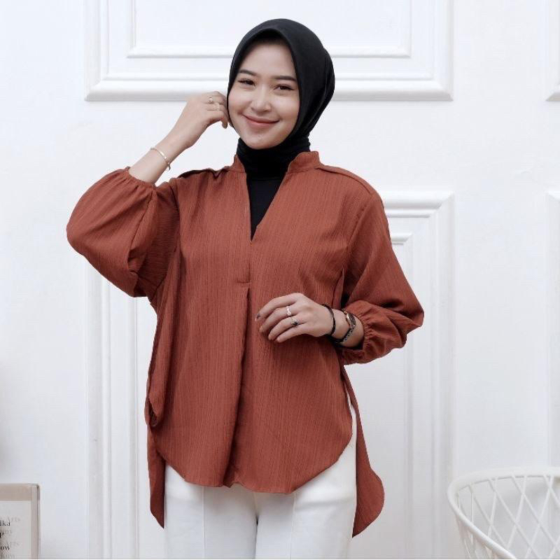 Kemeja Blouse Wanita Oversize - Livia Blouse Lady Crush - Outer Wanita Korean Style