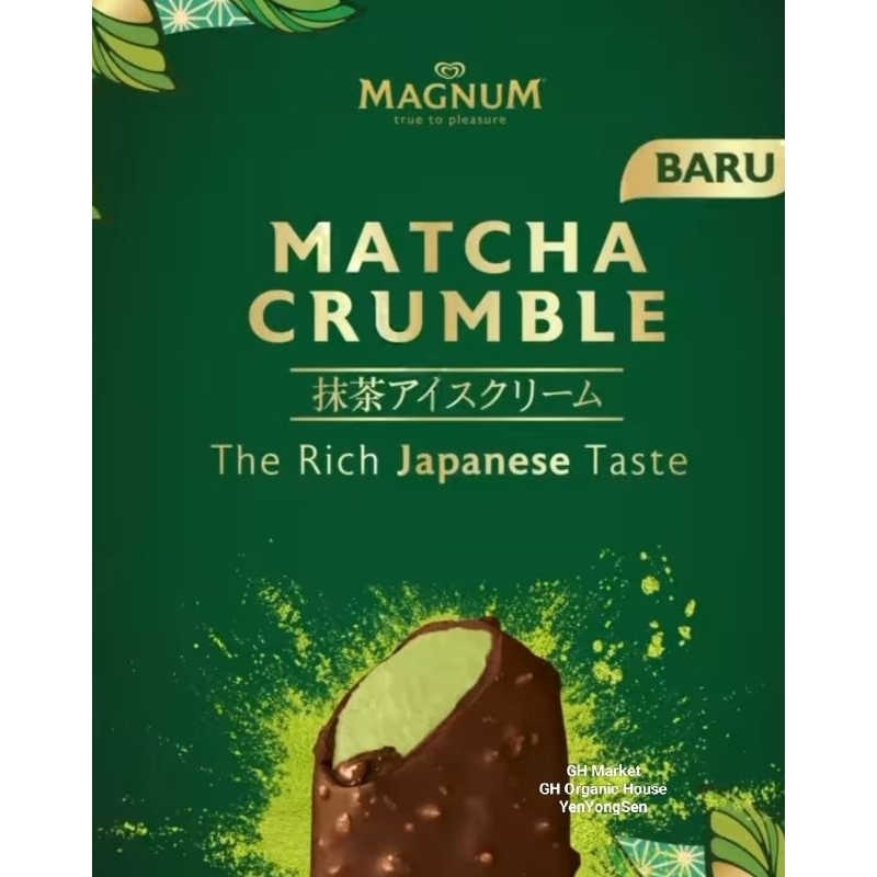 

Es Krim Magnum Matcha Crumble New Bestseller Ice Cream EsKrim Terlaris