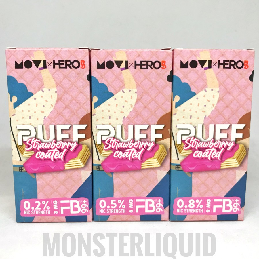 PUFF WAFER STRAWBERRY COATED BY MOVI 3MG 6MG 9MG 60ML FB