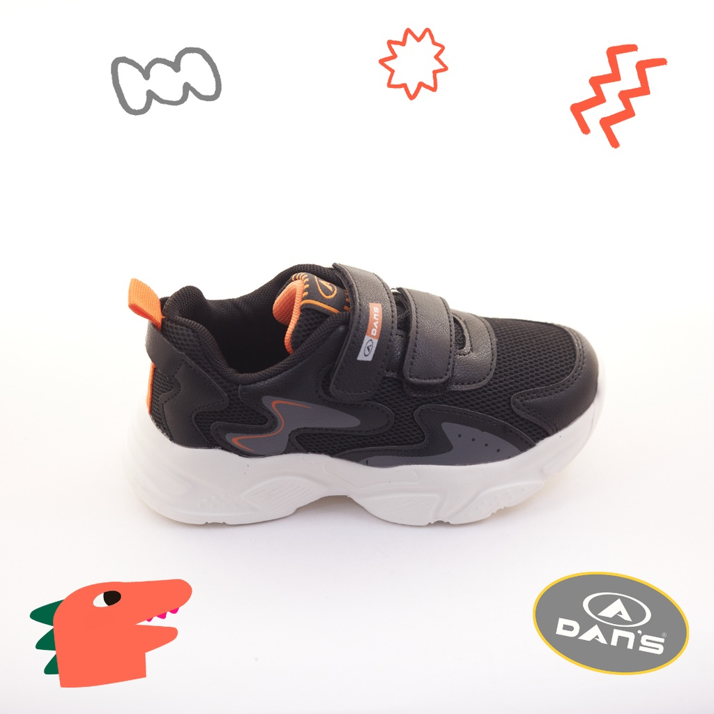 Dans Yustin Sepatu Sneakers Anak Laki-Laki - Black