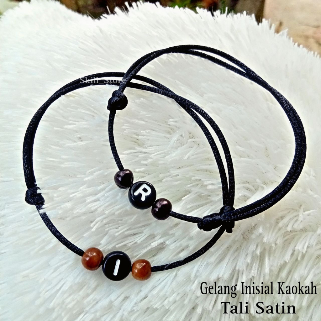 GELANG INISIAL KAOKAH TALI SATIN/GELANG SIMPEL/GELANG PERSAHABATAN