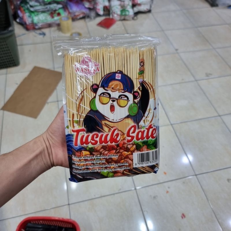 TUSUK SATE 20CM / TUSUK SATE AYAM BAKAR SOSIS / TUSUK SATE PANDA MEREK MISO BAHAN IMPORT ISI 500 GRAM HARGA GROSIR