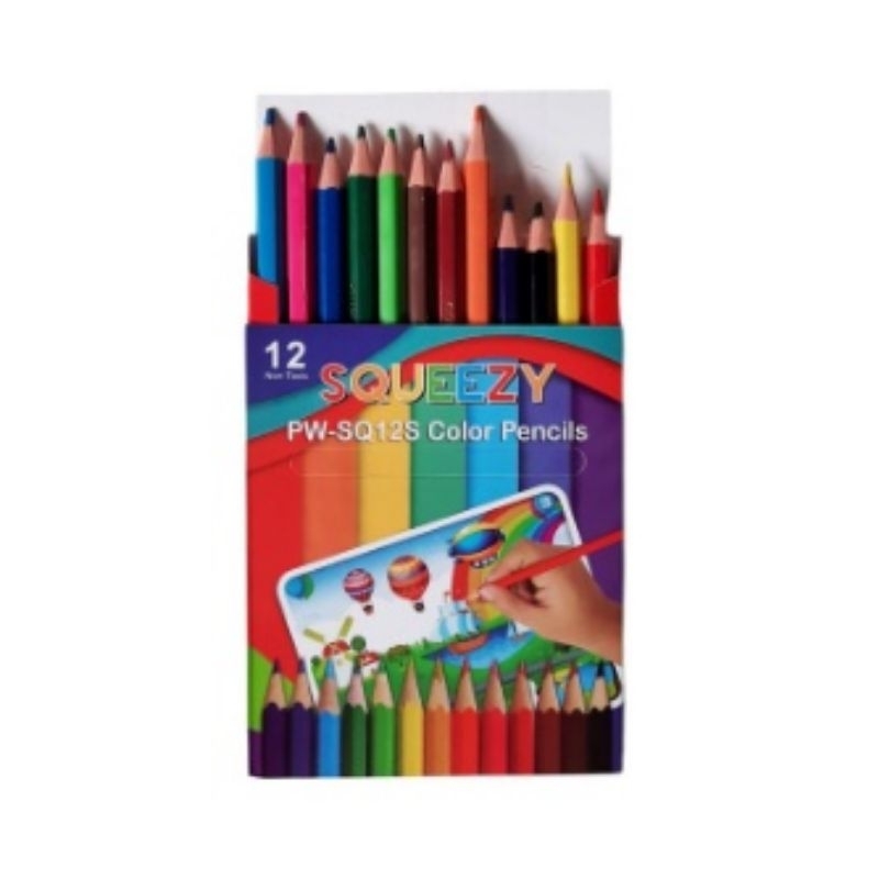 

1pack Pensil Warna /Colour Pencils Pendek PWSQ12S