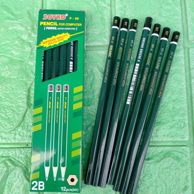 

3 Pcs Pensil 2B JOYKO P-88 Untuk Komputer Pencil P88 P 88 For Computer