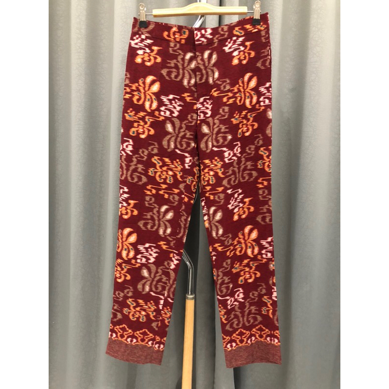 Celana panjang batik tenun/celana panjang batik wanita/celana batik wanita/bawahan batik tenun