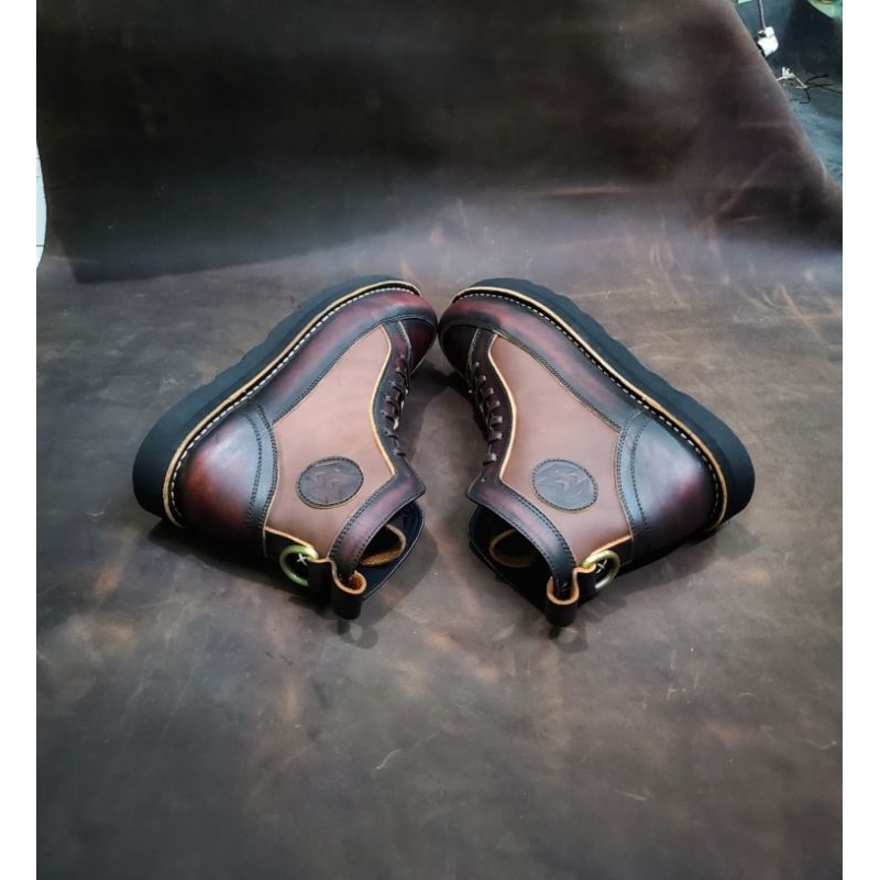 New Morrison Brush Off Brown - Sepatu Sneaker Sneakers Boots Kulit Sapi Asli